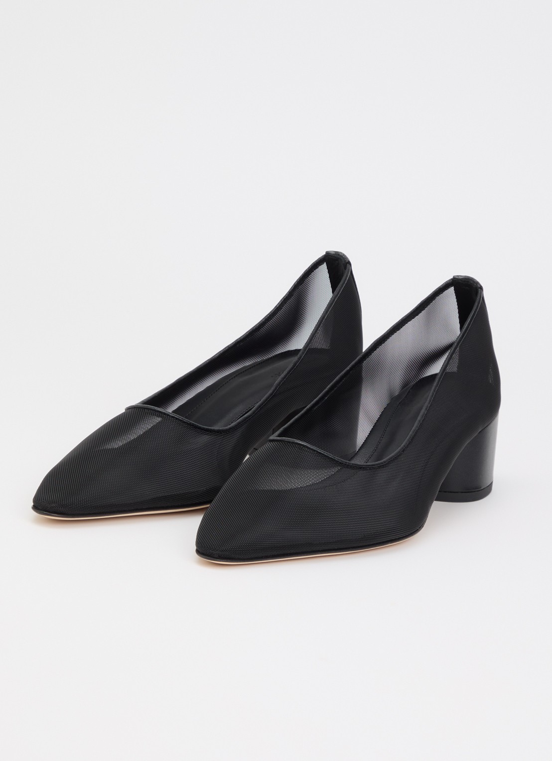 Dear Frances Topo pump van leer - detail 2 zwart