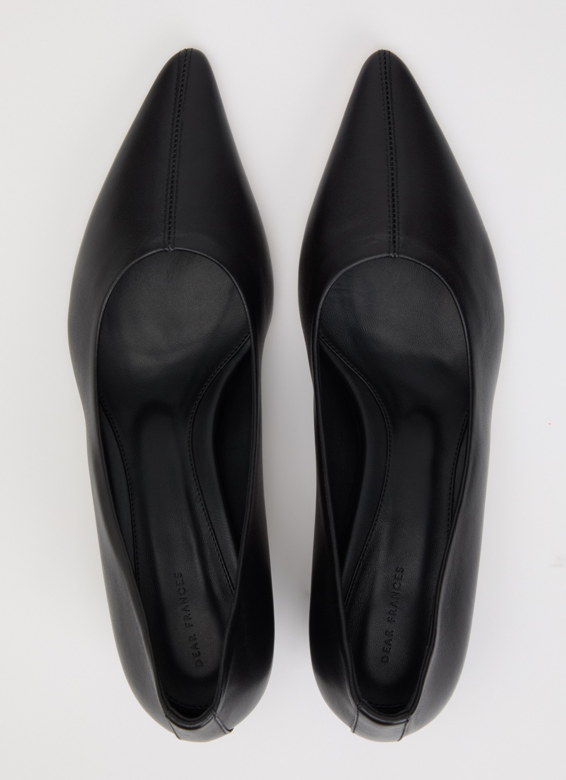 Dear Frances Topo pump van leer - detail 3 zwart