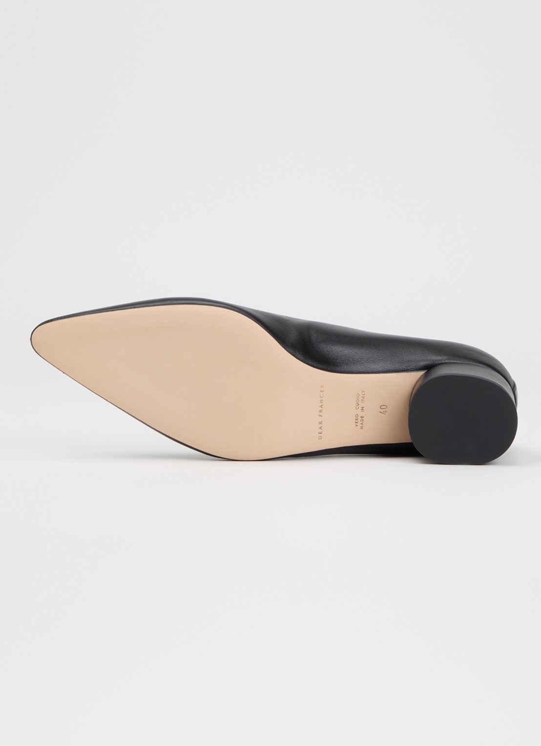 Dear Frances Topo pump van leer - detail 4 zwart