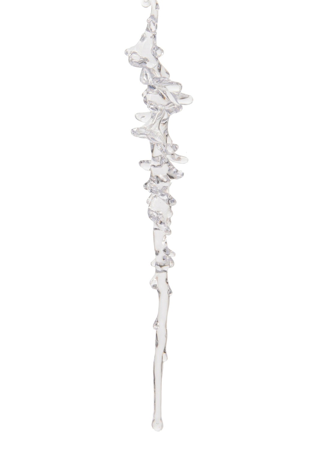Decoris Ijspegel kersthanger 25 cm - voorkant transparant