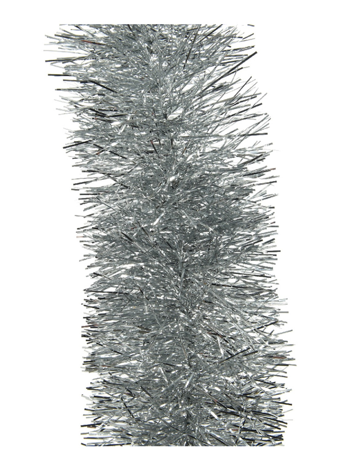 Decoris lametta guirlande kerstrood dia10.00-H270.00cm - voorkant zilver