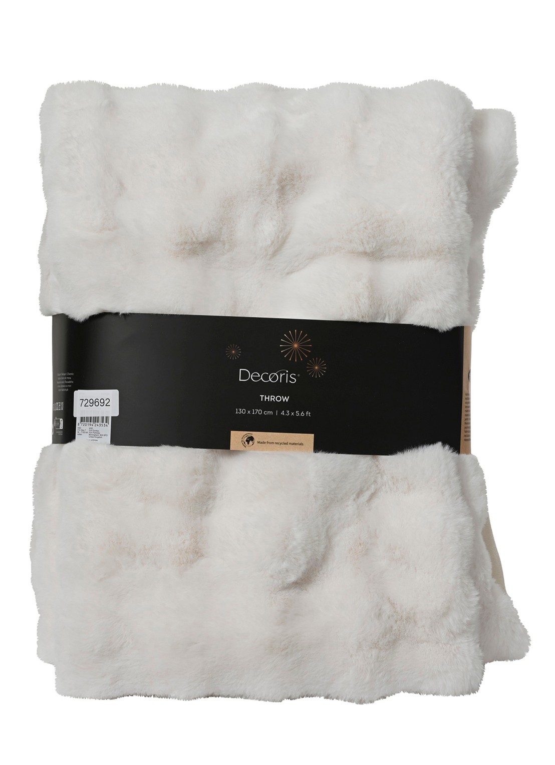 Decoris Sprei 130 x 170 cm - voorkant wit