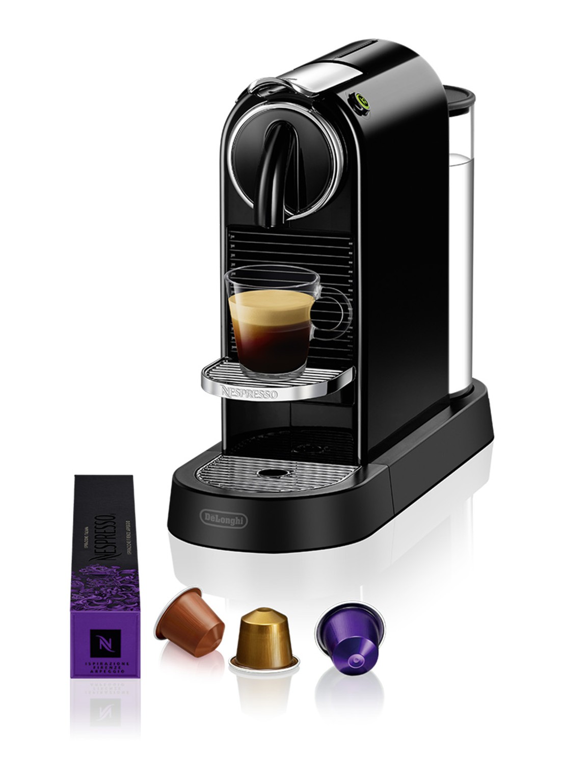 DeLonghi Citiz Nespresso koffiecupmachine - EN167B - voorkant 2 zwart
