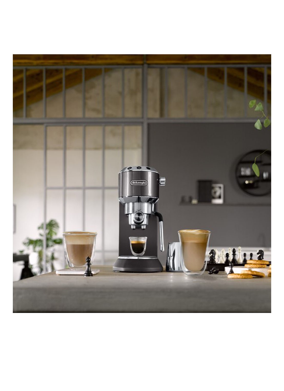 DeLonghi Dedica Arte espressomachine - EC885 - detail 5 grijs