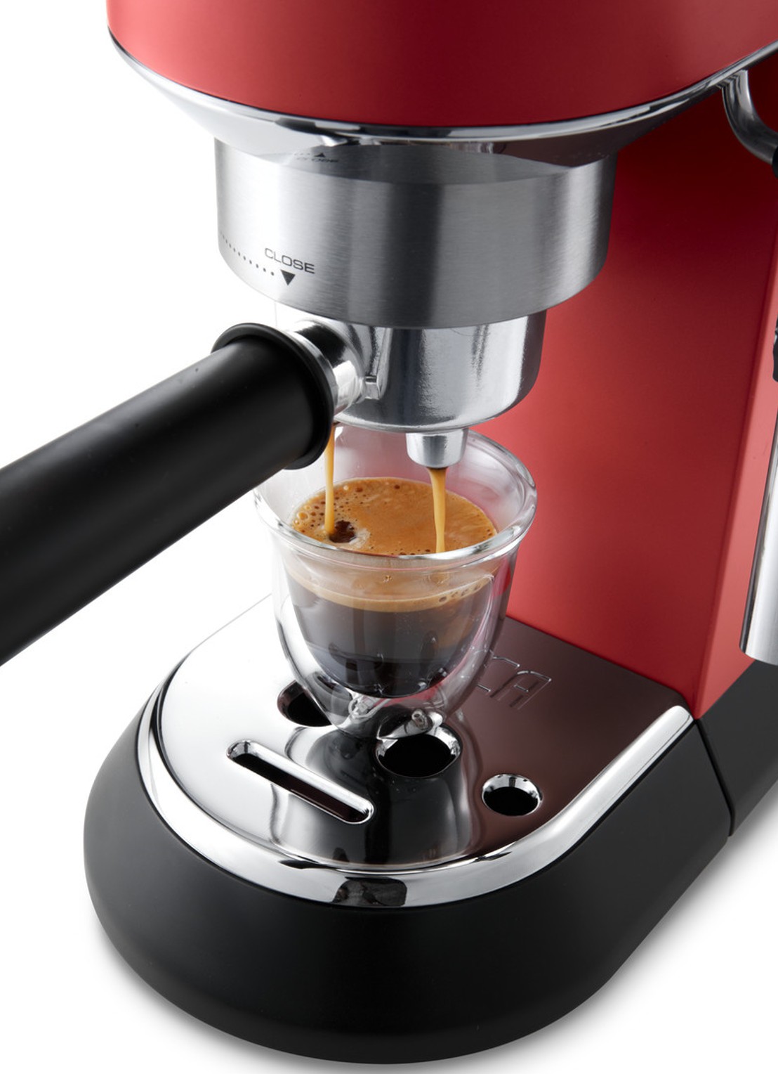 DeLonghi Dedica espressomachine EC685.R - detail 2 steenrood