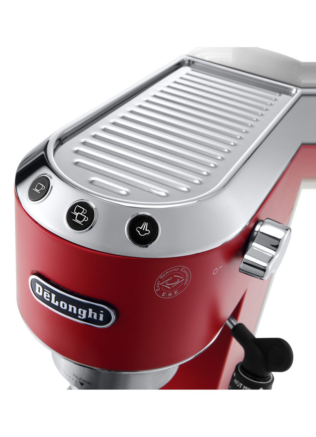 DeLonghi Dedica espressomachine EC685.R - detail 3 steenrood