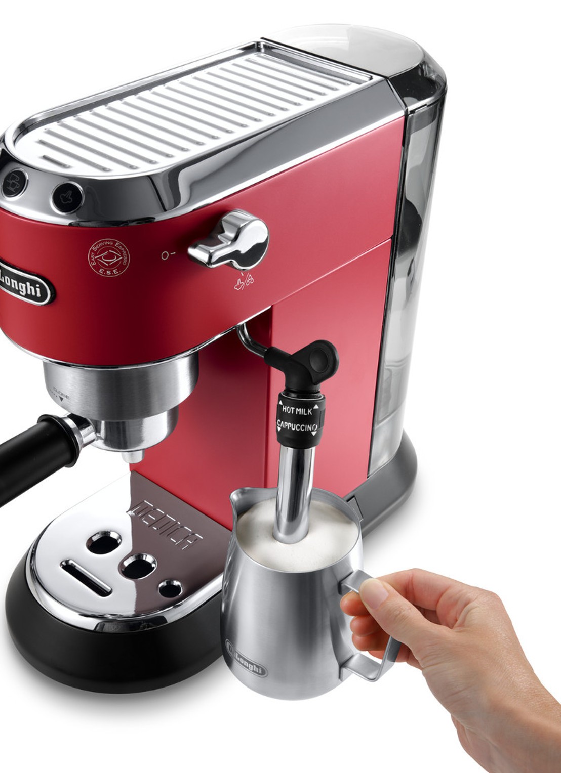 DeLonghi Dedica espressomachine EC685.R - detail 4 steenrood