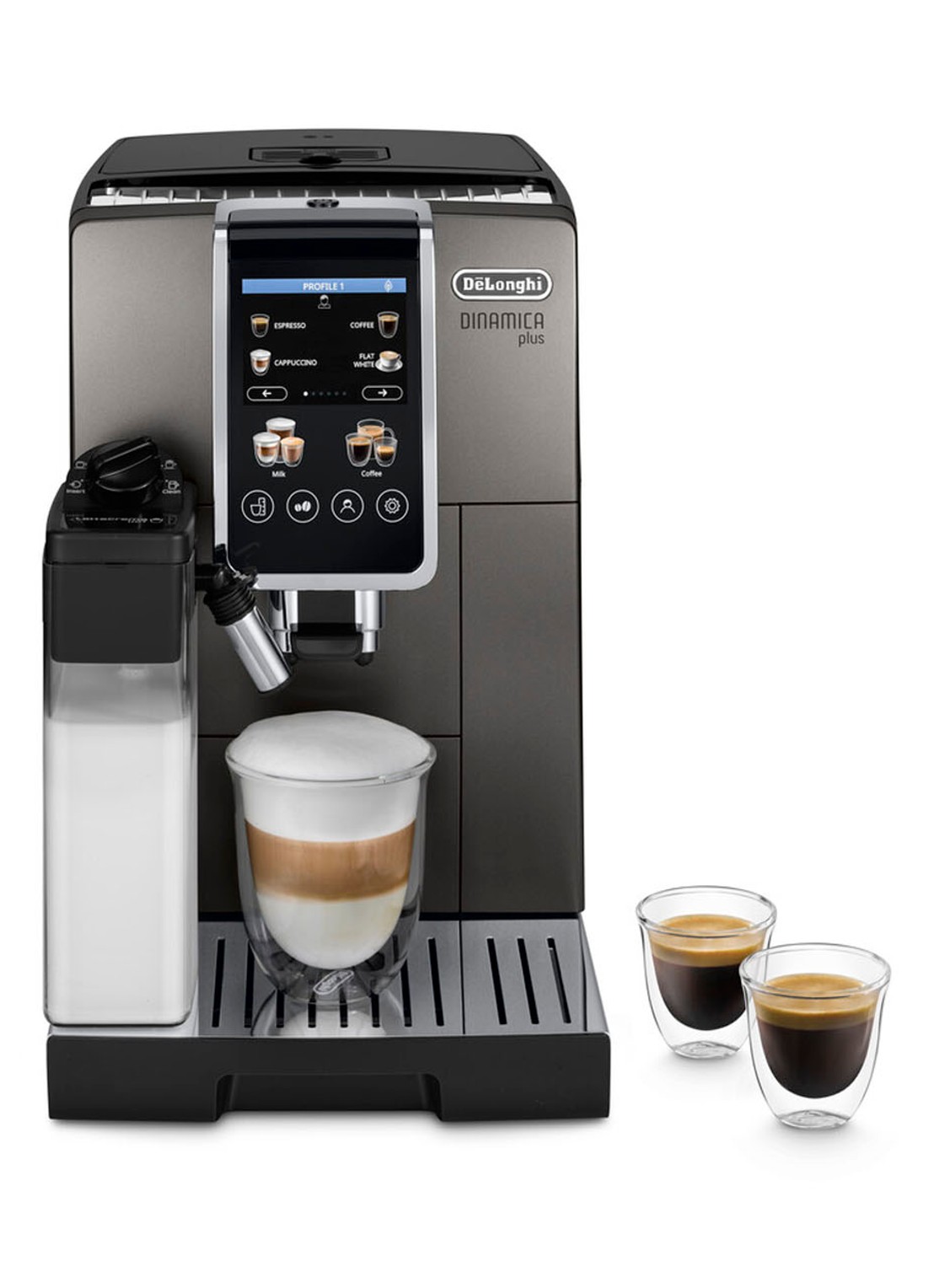 DeLonghi Dinamica Plus volautomatische espressomachine - ECAM380.95TB - voorkant multicolor
