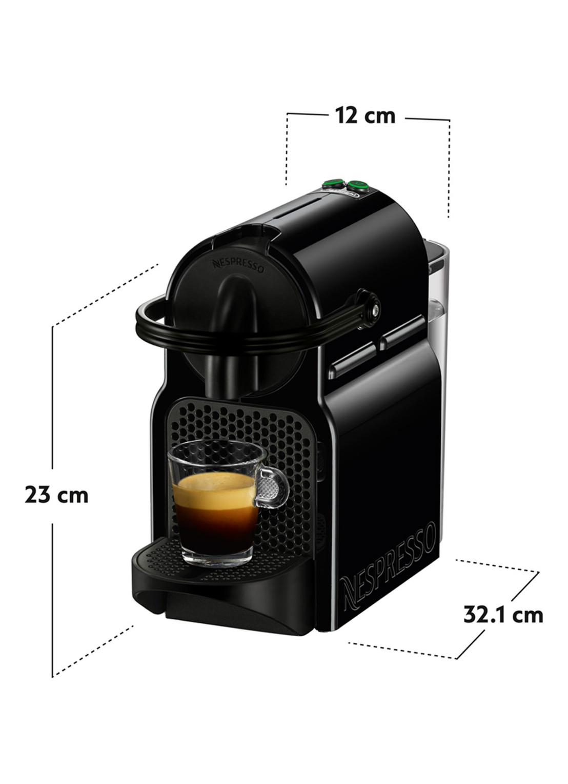 DeLonghi Inissia Nespresso Koffiecupmachine EN80.B - achterkant 6 zwart