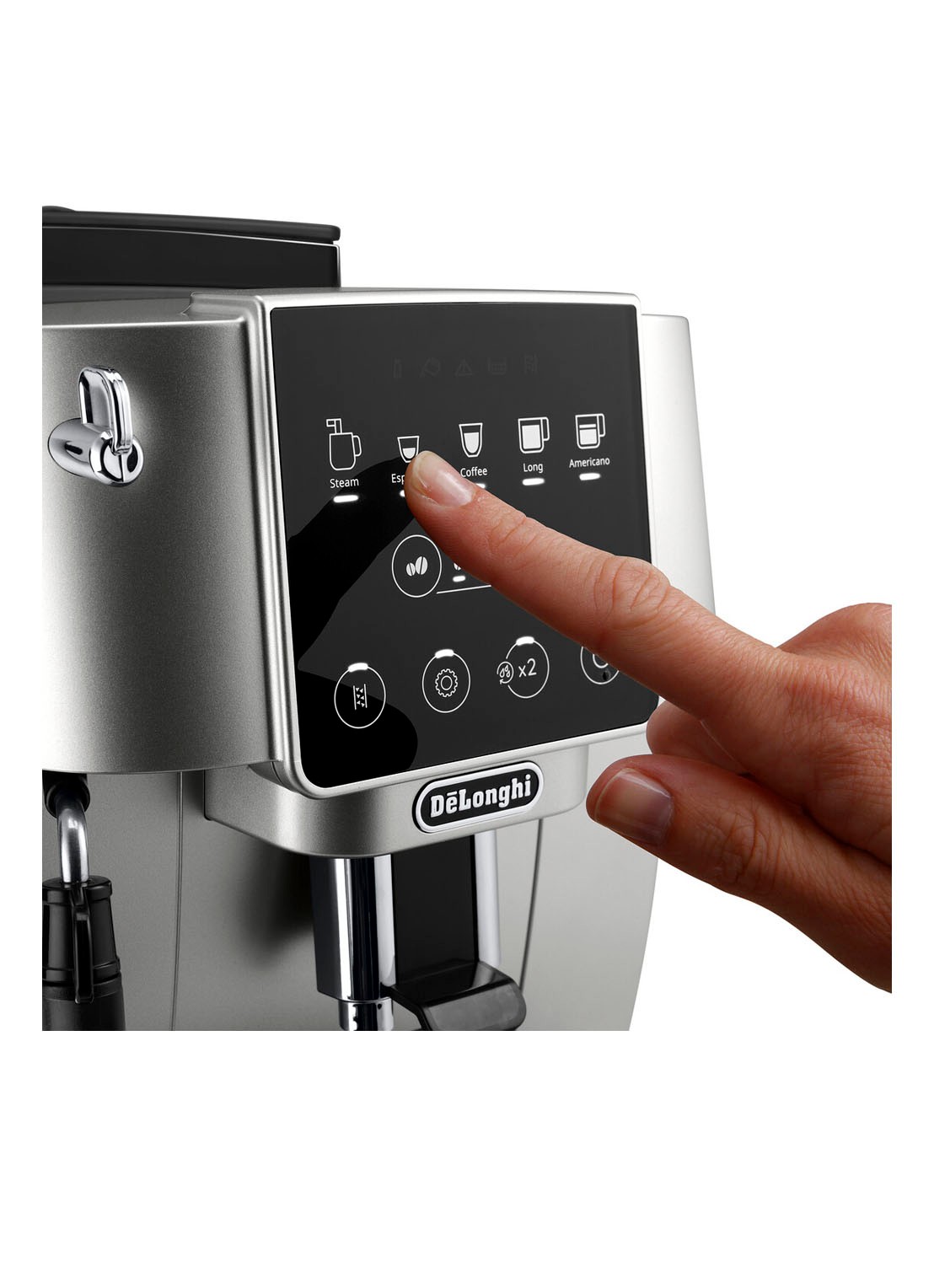 DeLonghi MagnifIca Start volautomatische espressomachine - ECAM220 - detail zilver