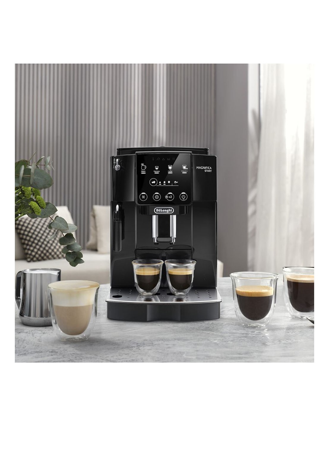 DeLonghi MagnifIca Start volautomatische espressomachine - ECAM220 - voorkant 2 zwart