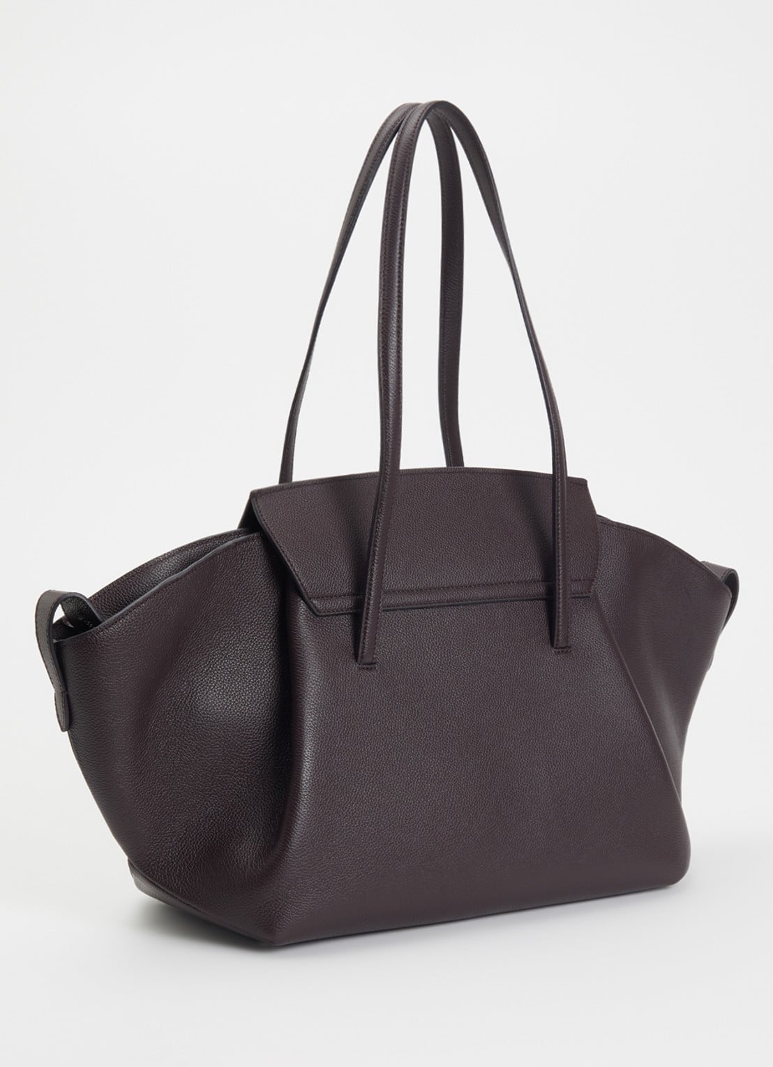 DeMellier The Brooklyn shopper van leer - achterkant 4 donkerbruin