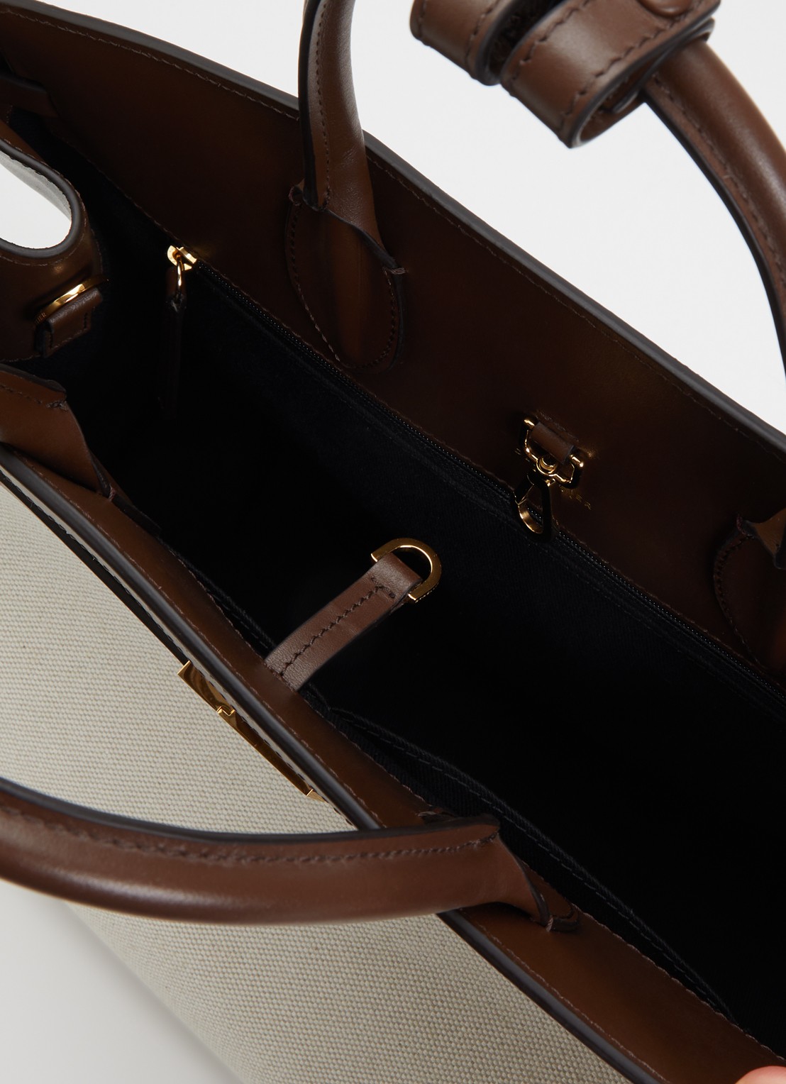 DeMellier The Hudson handtas van canvas - detail 4 creme