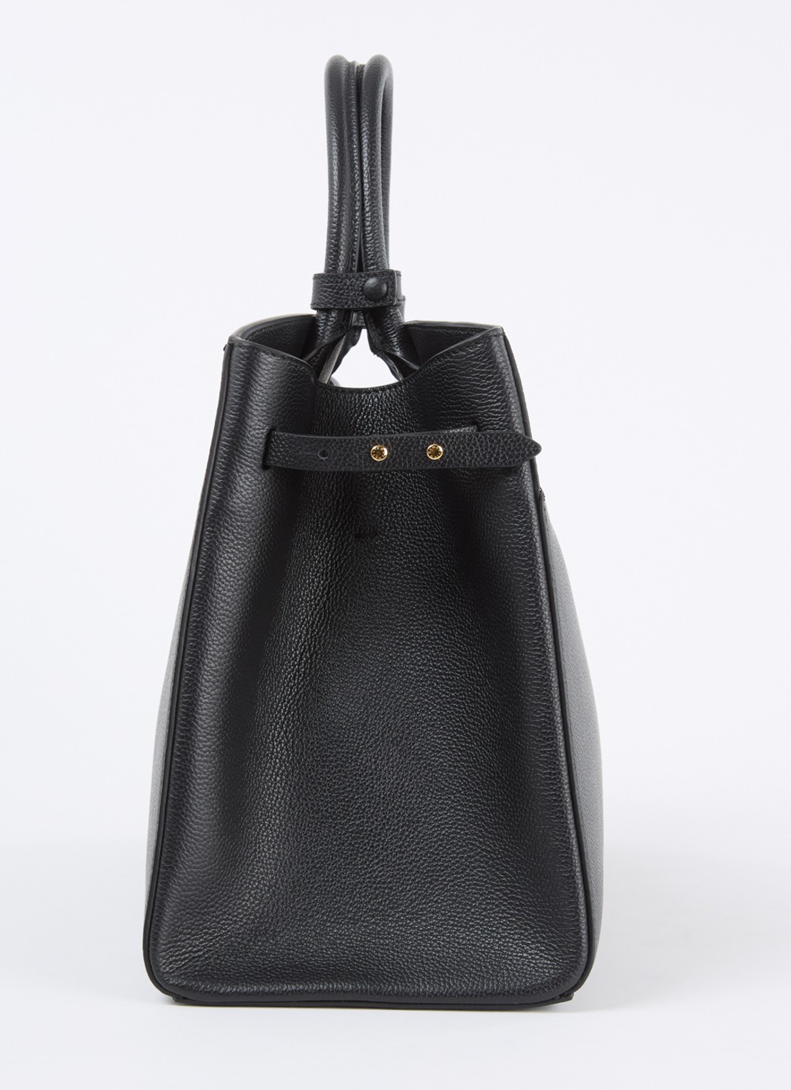 DeMellier The Hudson handtas van leer met structuur - detail 4 zwart
