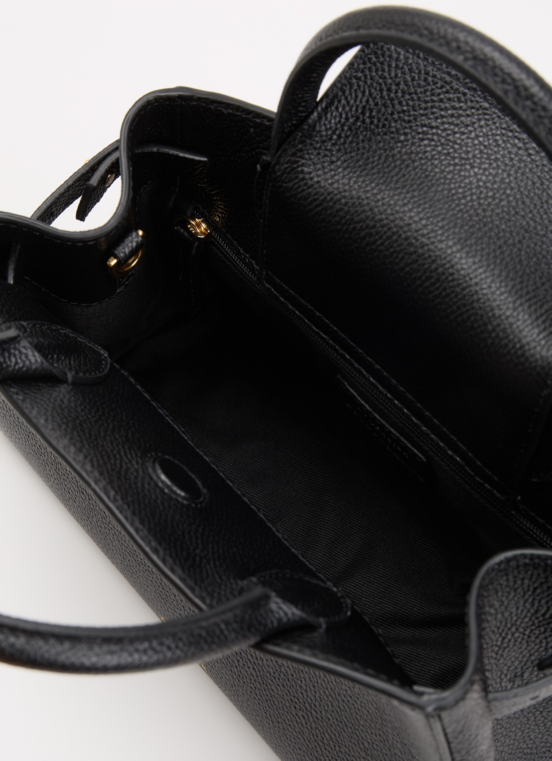 DeMellier The Hudson Small handtas van leer met afneembare schouderriem - detail 2 zwart