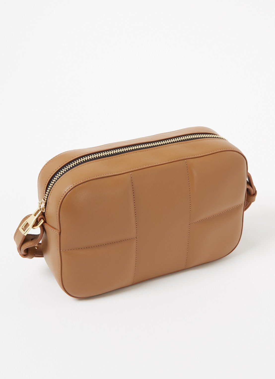 DeMellier The Marrakesh crossbodytas van leer - achterkant 5 cognac