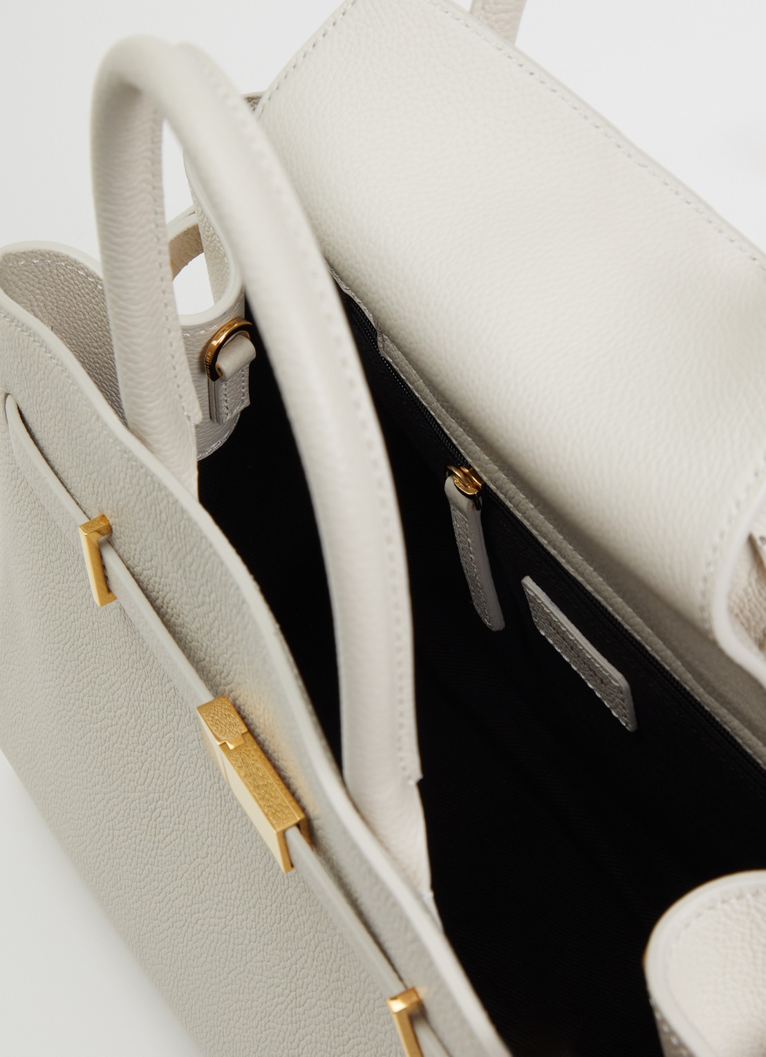 DeMellier The Midi Hudson handtas met afneembare schouderriem - detail 4 gebroken wit