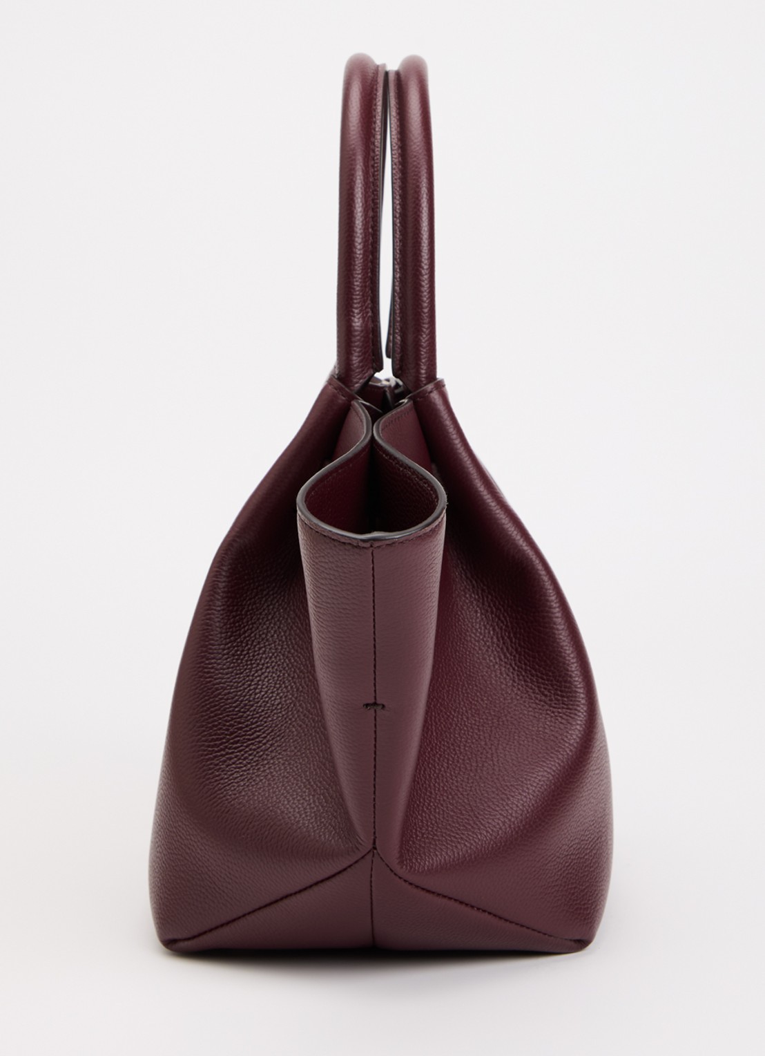 DeMellier The midi New York handtas van leer met afneembare schouderriem  - detail 3 bordeauxrood