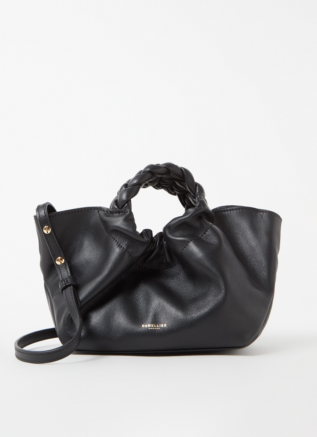 DeMellier The Mini Los Angeles XS handtas van leer - voorkant zwart