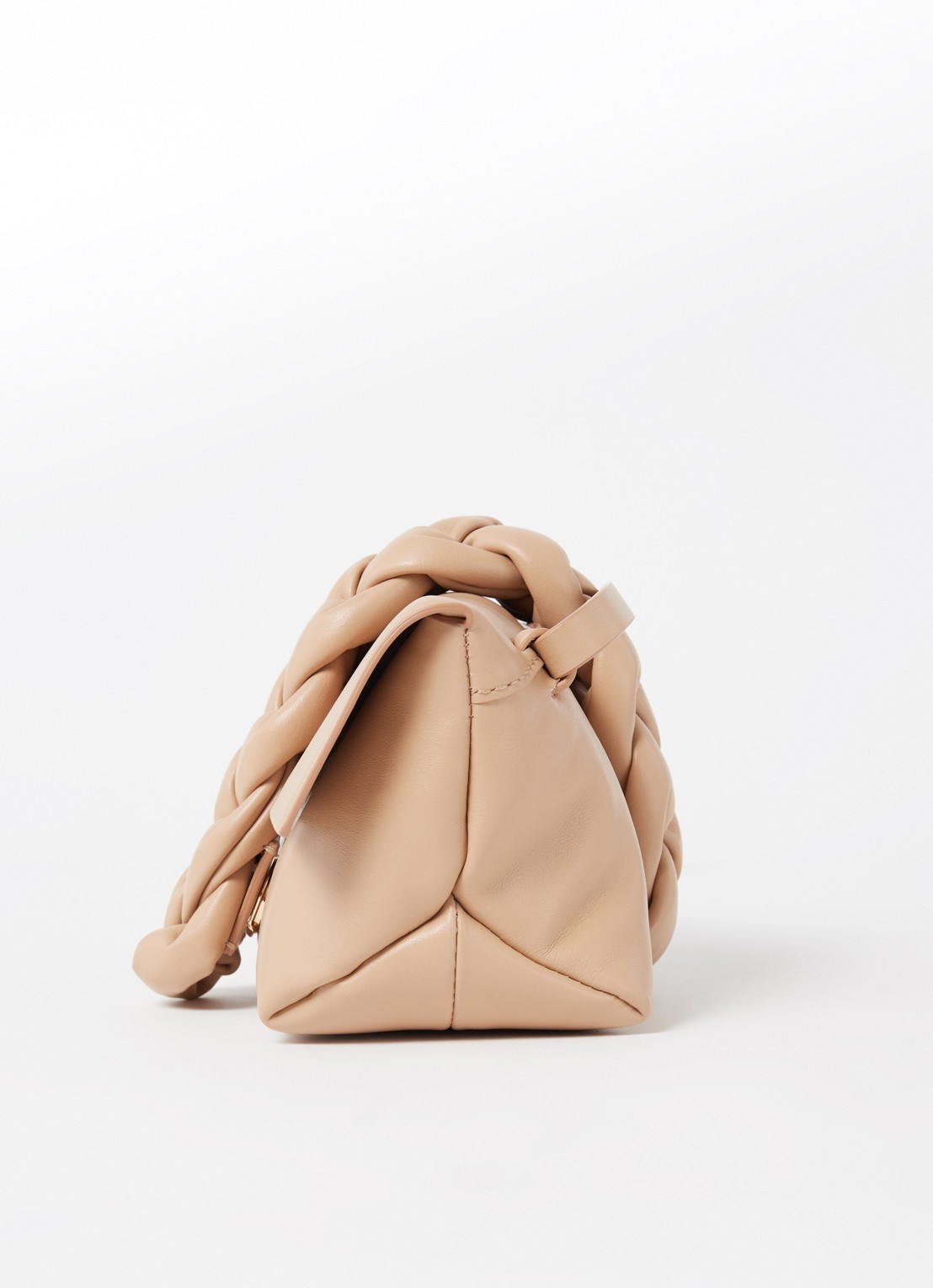 DeMellier The Mini Verona crossbodytas van leer - detail 3 donkerbeige
