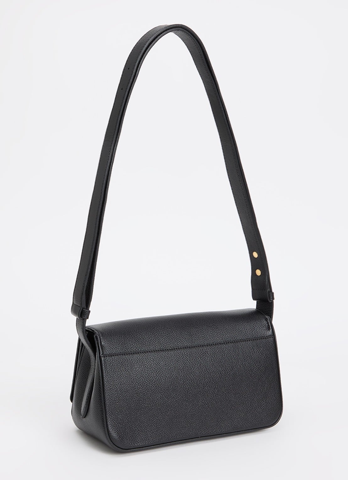 DeMellier The New York crossbodytas van leer met verstelbare schouderriem - achterkant zwart
