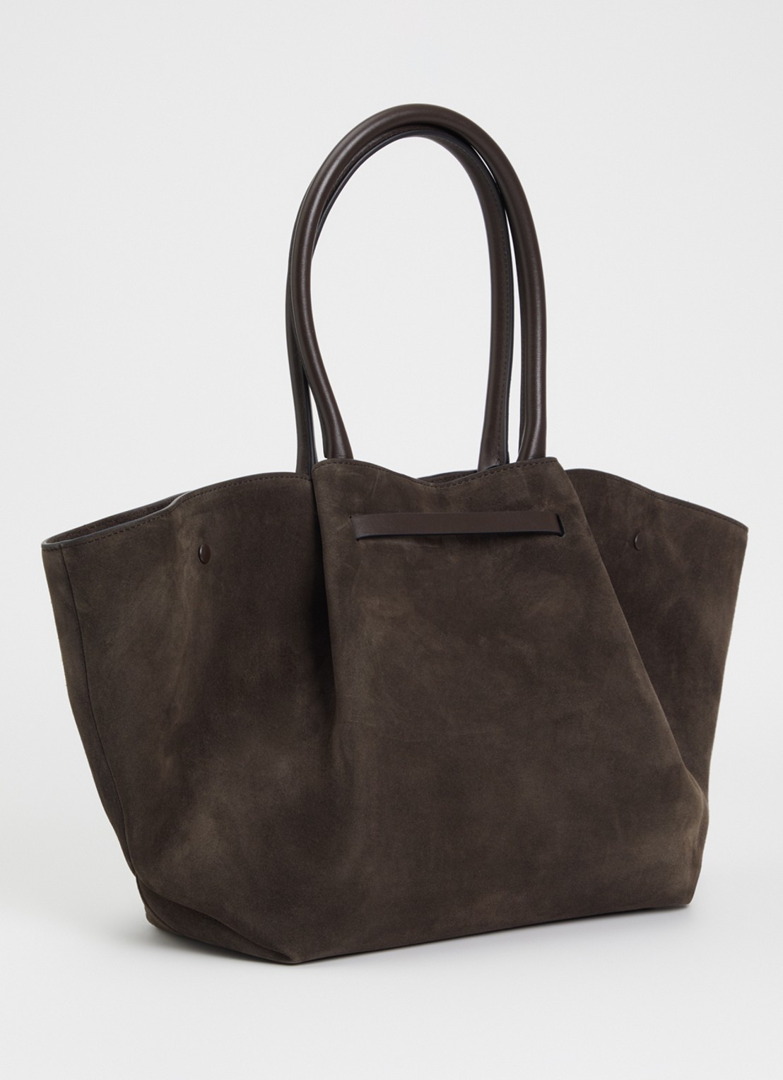 DeMellier The New York handtas - achterkant chocoladebruin