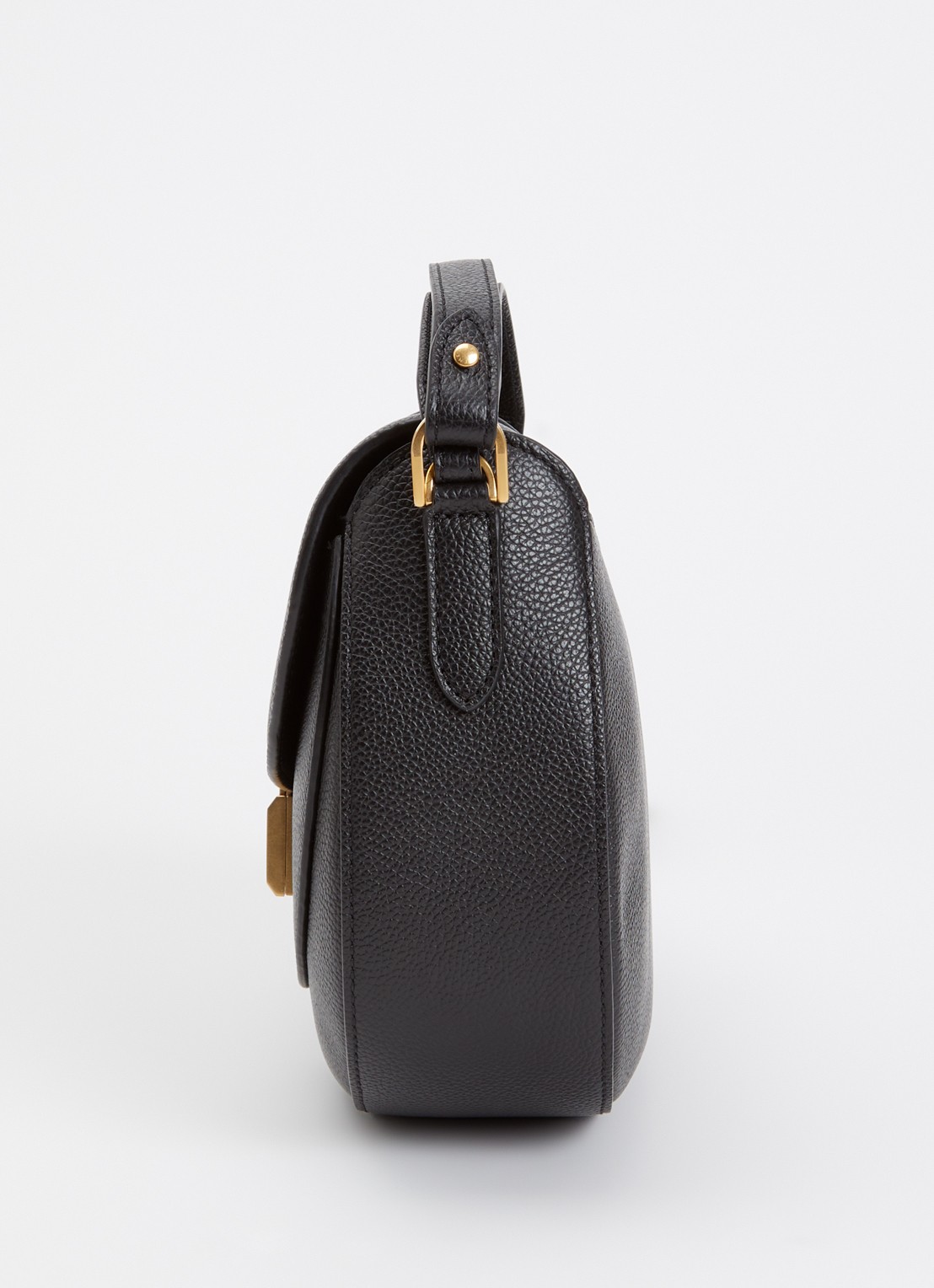 DeMellier The Siena crossbodytas van leer - detail 2 zwart