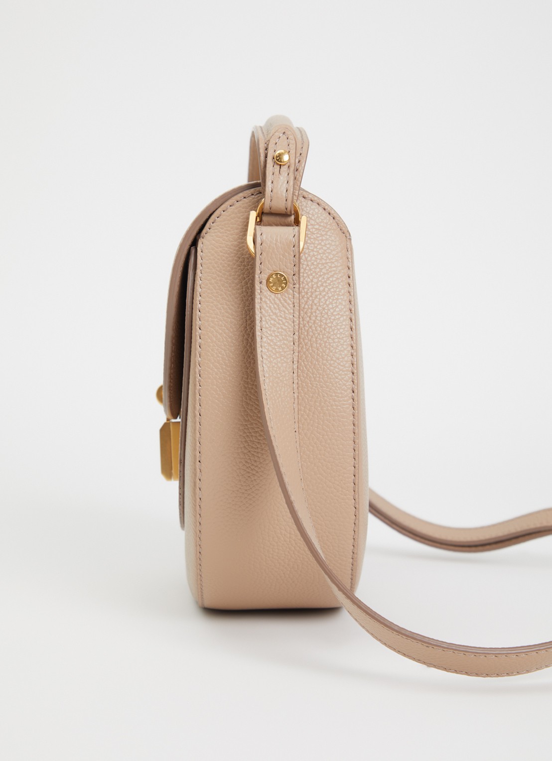 DeMellier The Siena crossbodytas van leer - detail 3 taupe