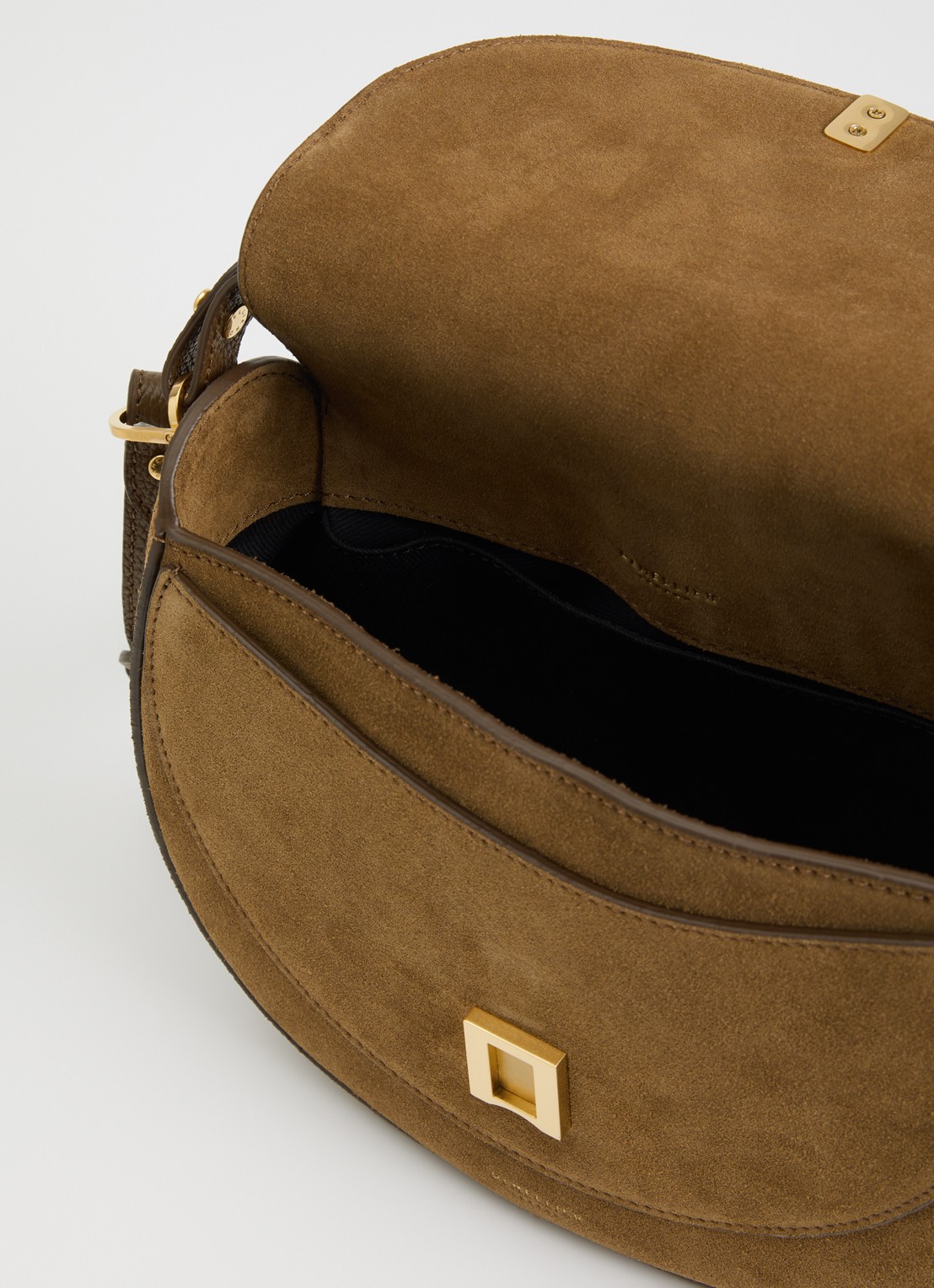 DeMellier The Siena crossbodytas van leer - detail 4 bruin