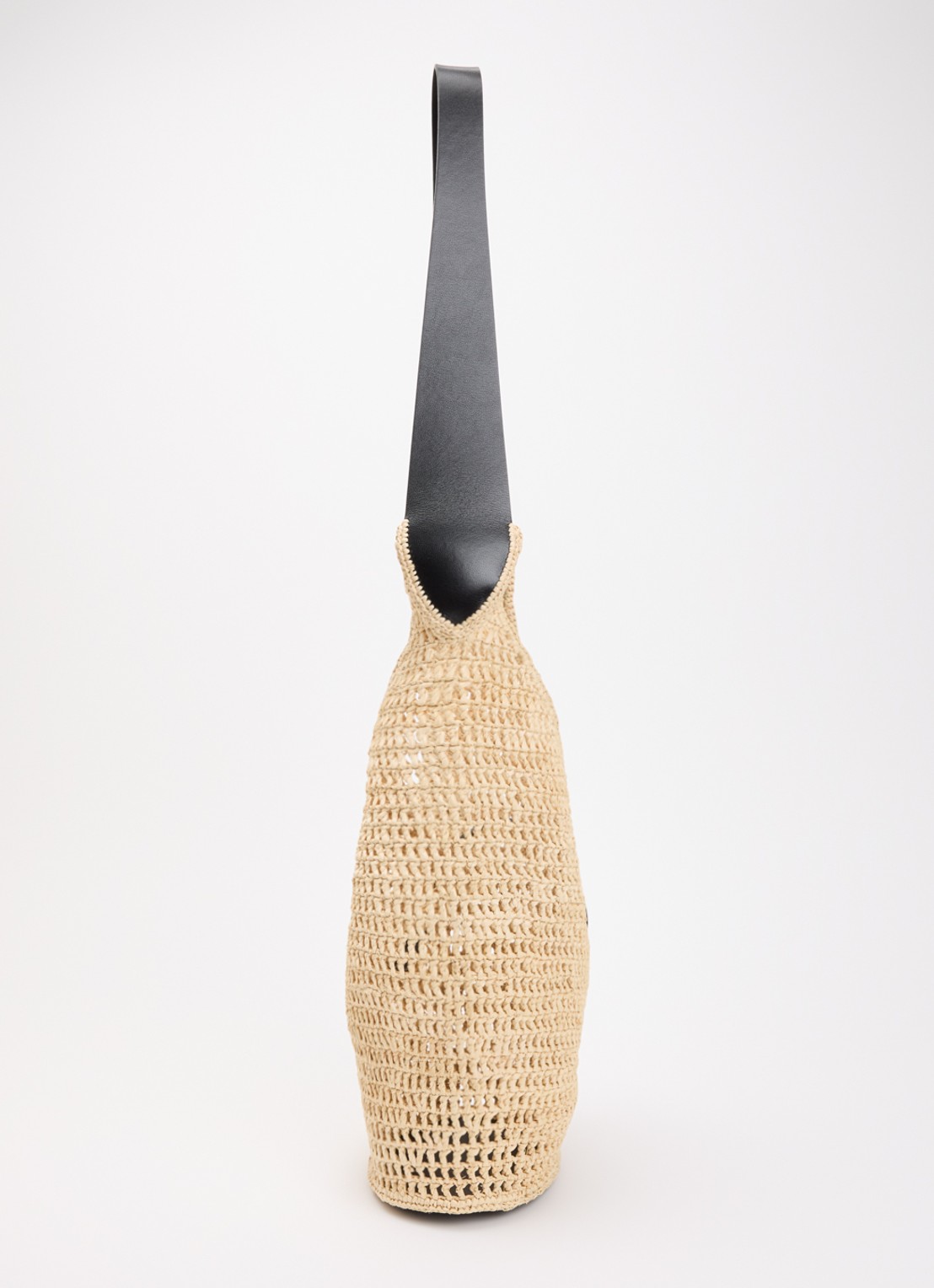 DeMellier The Siena crossbodytas van raffia met details van leer - detail 3 beige