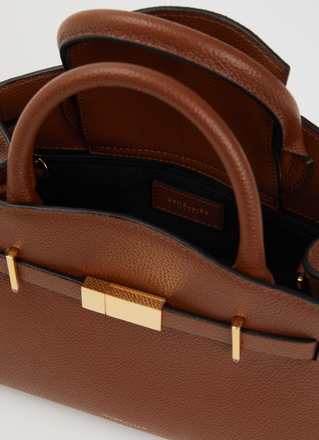 DeMellier The Small Hudson handtas van leer met afneembare schouderriem - detail 5 bruin