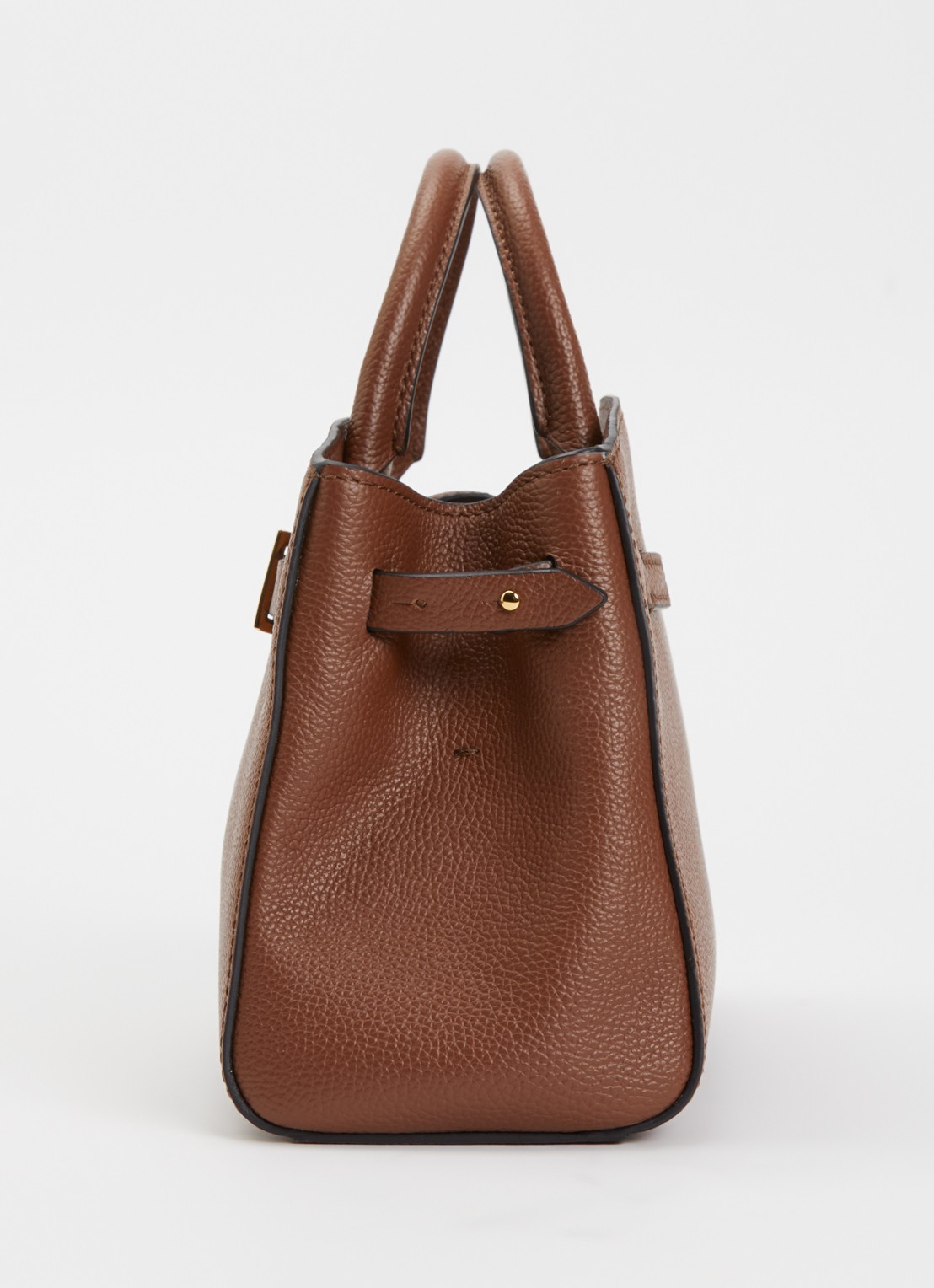 DeMellier The Small Hudson handtas van leer met afneembare schouderriem - detail 2 cognac