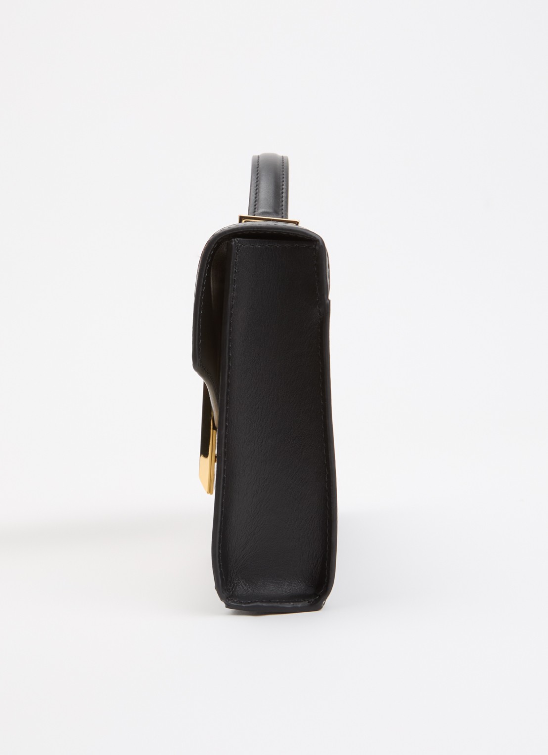 DeMellier The Vancouver clutch van leer - detail 4 zwart