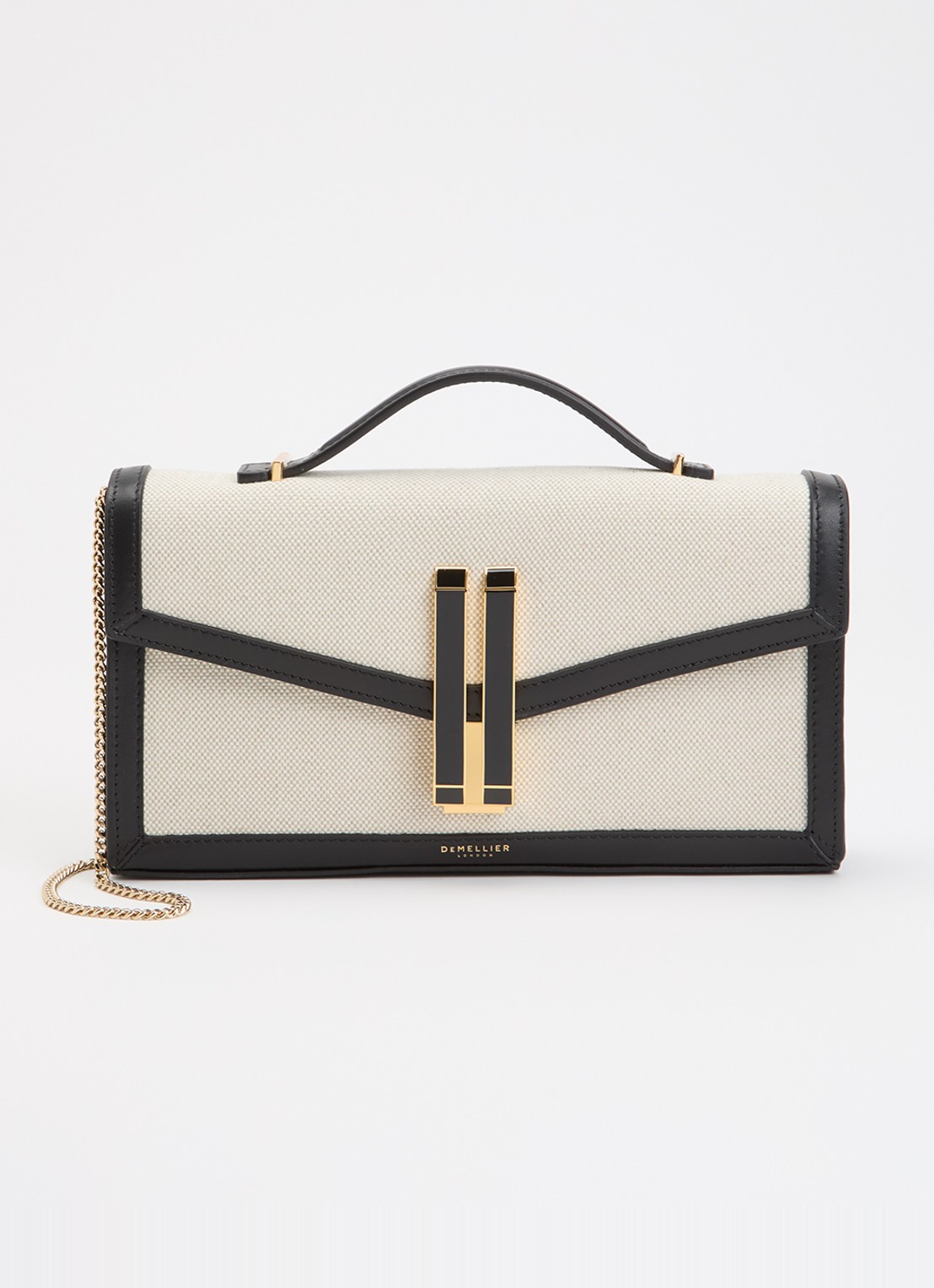 DeMellier The Vancouver clutch van leer - voorkant 2 zwart