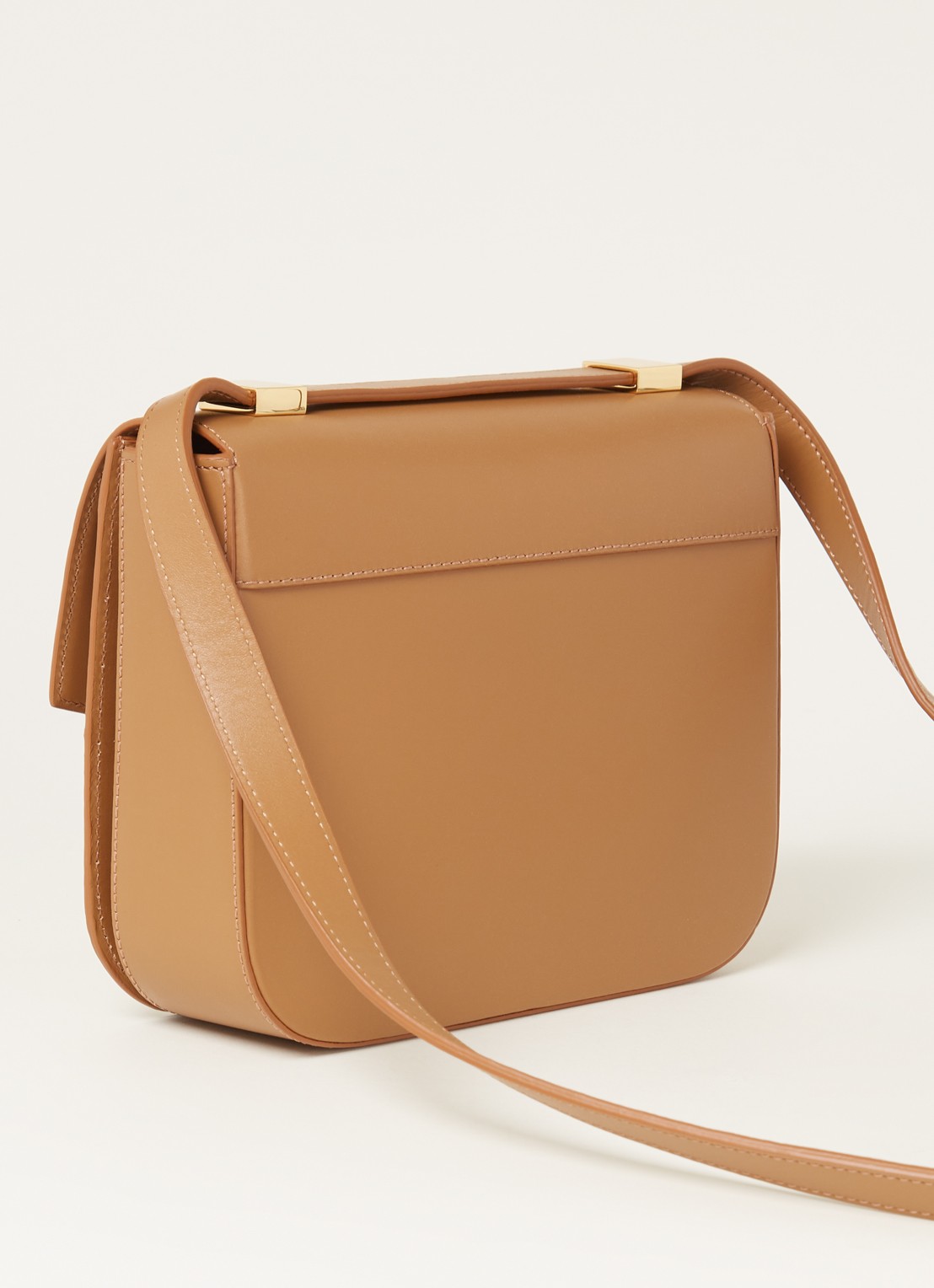 DeMellier The Vancouver crossbodytas van leer - achterkant 3 bruin