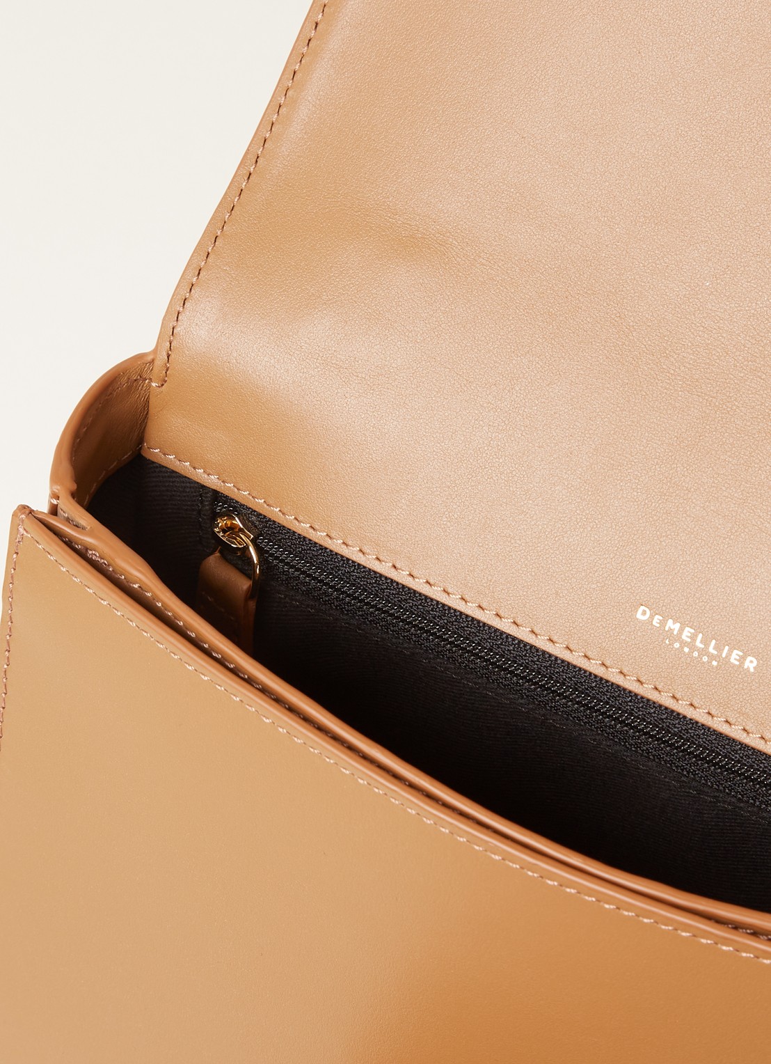 DeMellier The Vancouver crossbodytas van leer - detail 4 bruin
