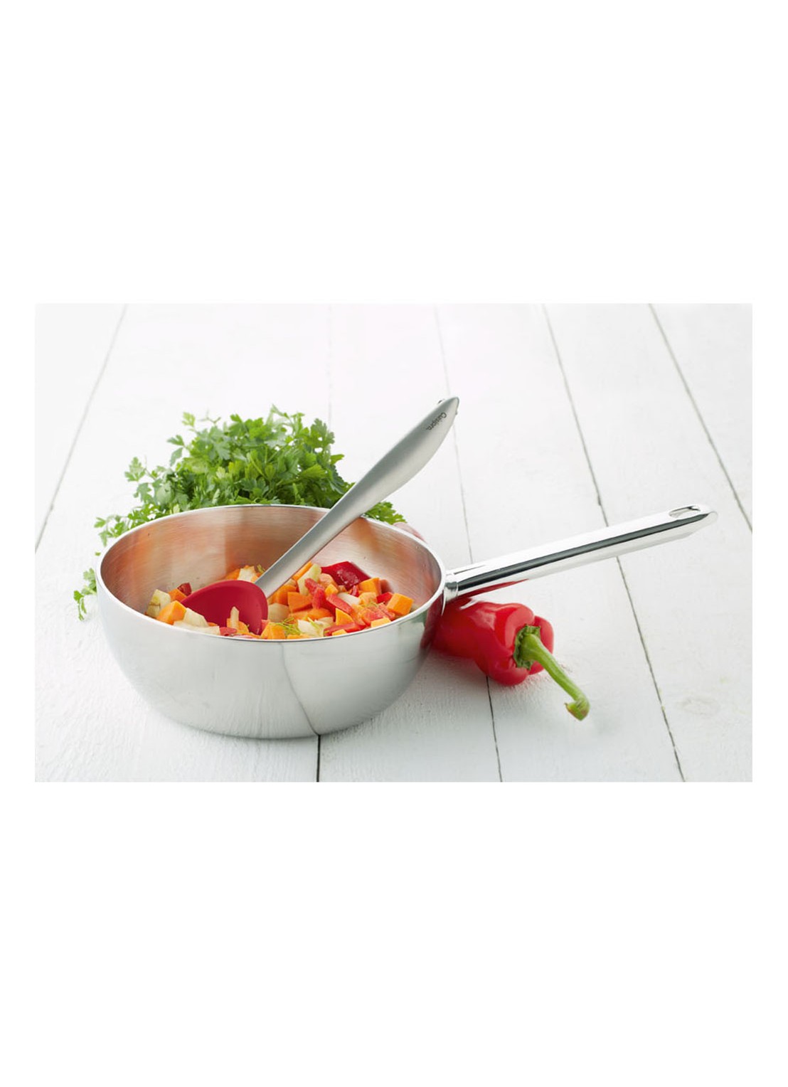 Demeyere Apollo 7 sauteuse Ø16 cm - voorkant 3 zilver