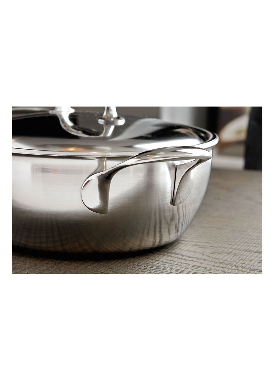 Demeyere Atlantis 7 conische braadpan Ø28 cm - voorkant 2 zilver