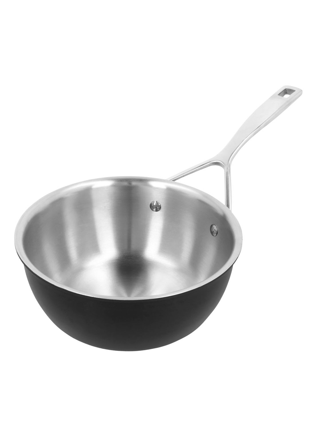 Demeyere Black 5 conische sauteuse met deksel Ø20 cm  - detail zwart