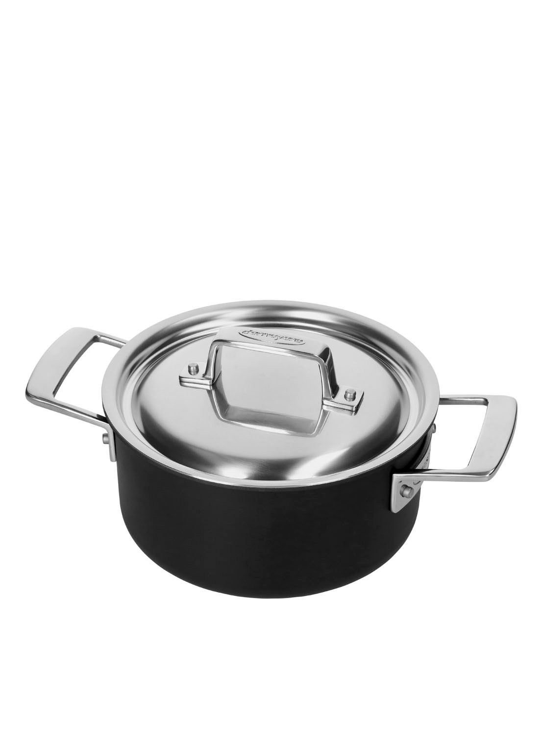 Demeyere Black 5 Startset 3-delig pannenset - detail zilver