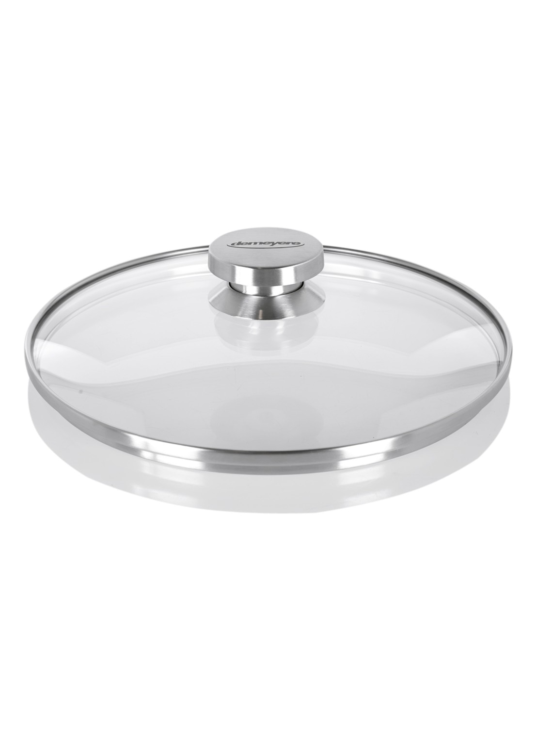Demeyere Deksel van glas 24 cm - voorkant zilver