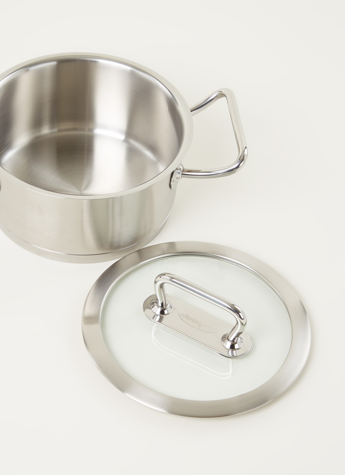 Demeyere Diverto 3 kookpan Ø16 cm - detail zilver