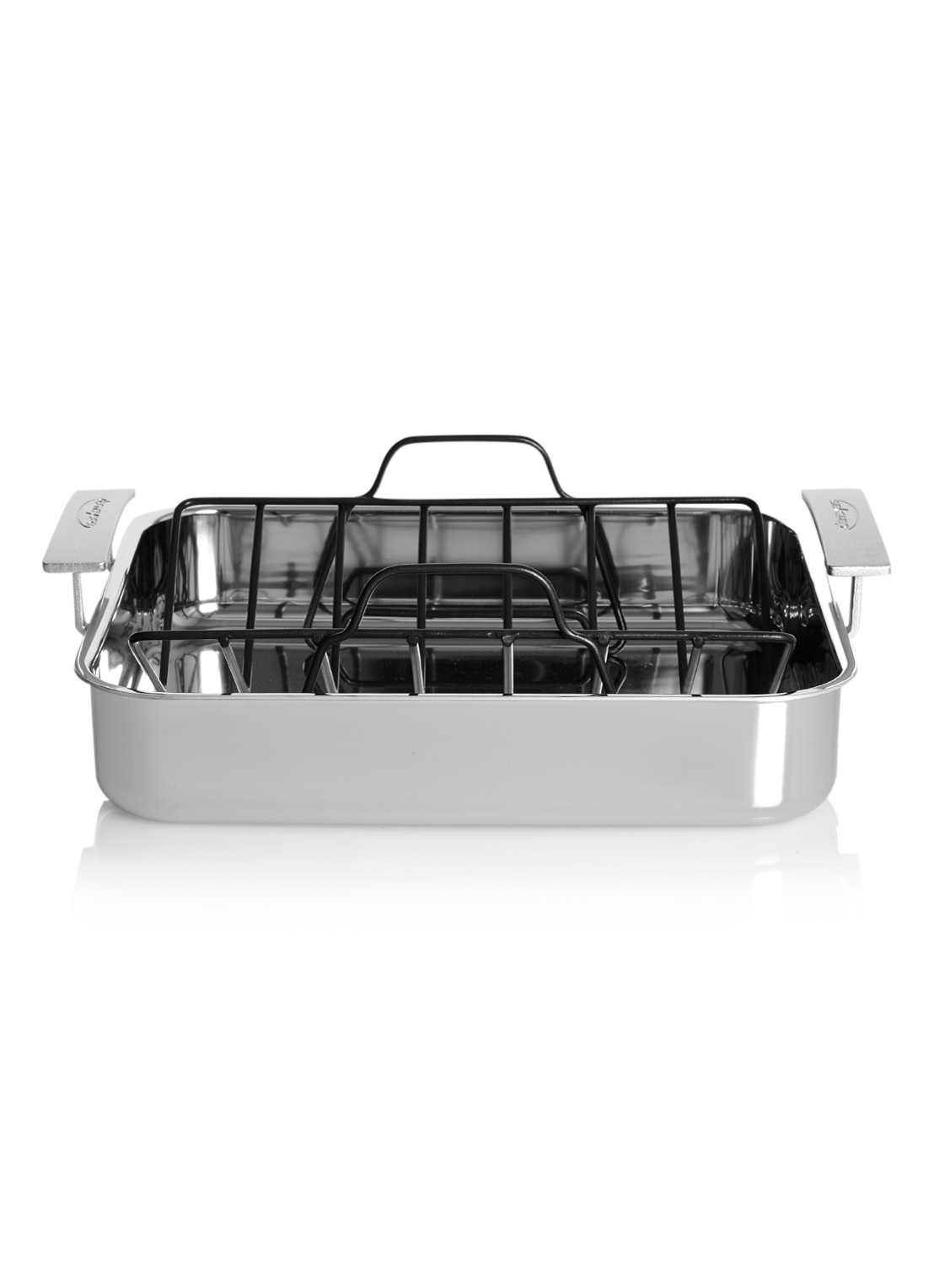 Demeyere Industry 5 braadslede 40 x 34 cm - voorkant 2 zilver