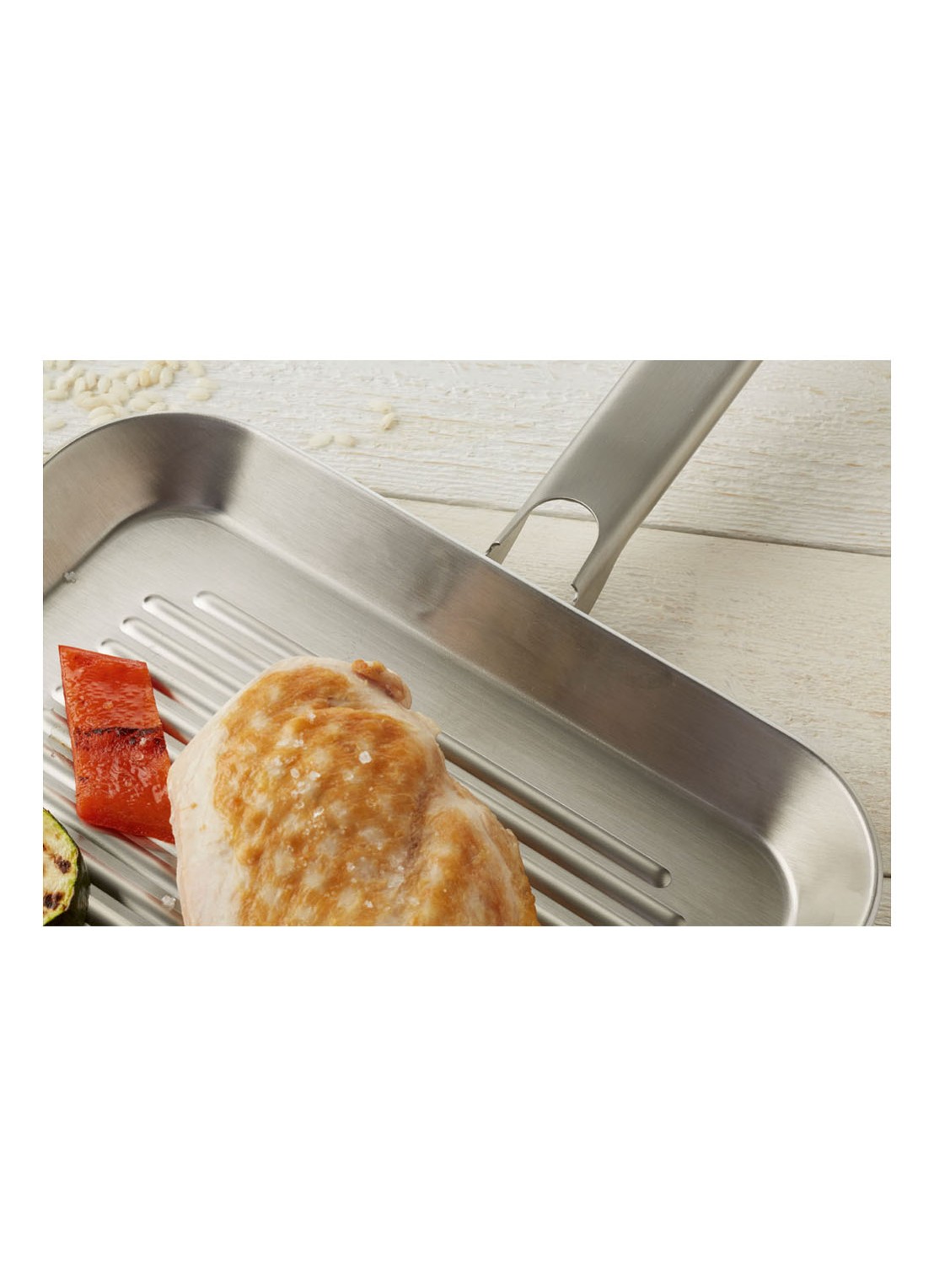 Demeyere Resto 3 grillpan 24 x 24 cm - detail 3 zilver