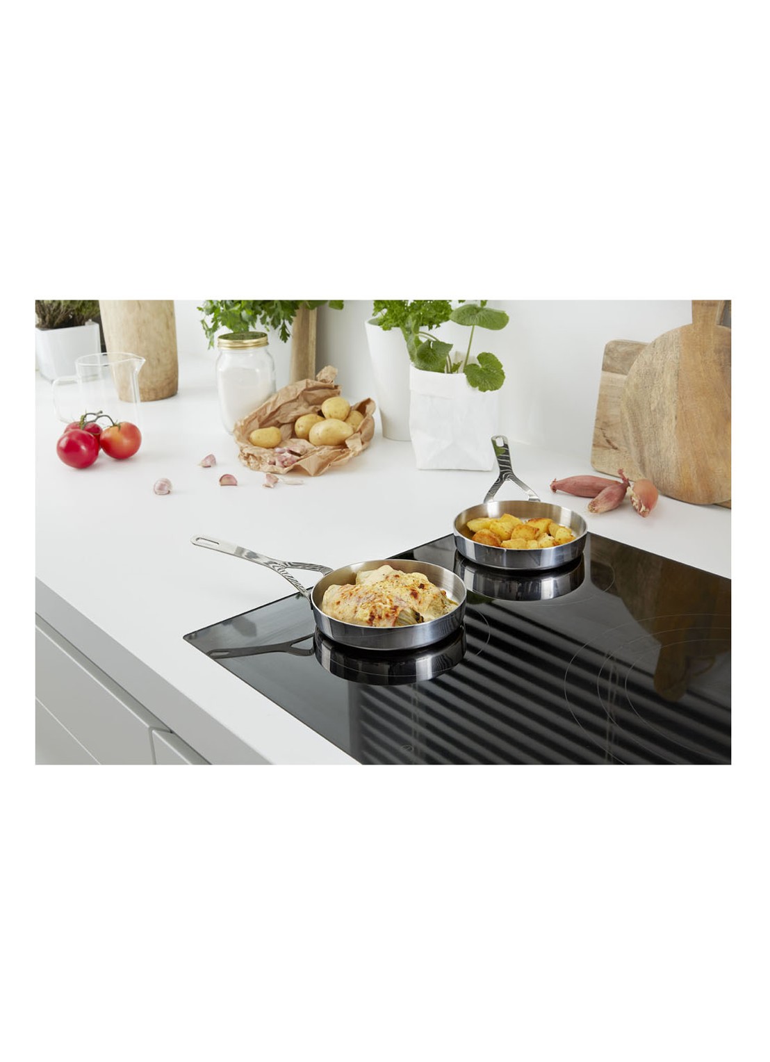 Demeyere Resto 3 koekenpan Ø12 cm - voorkant 4 zilver