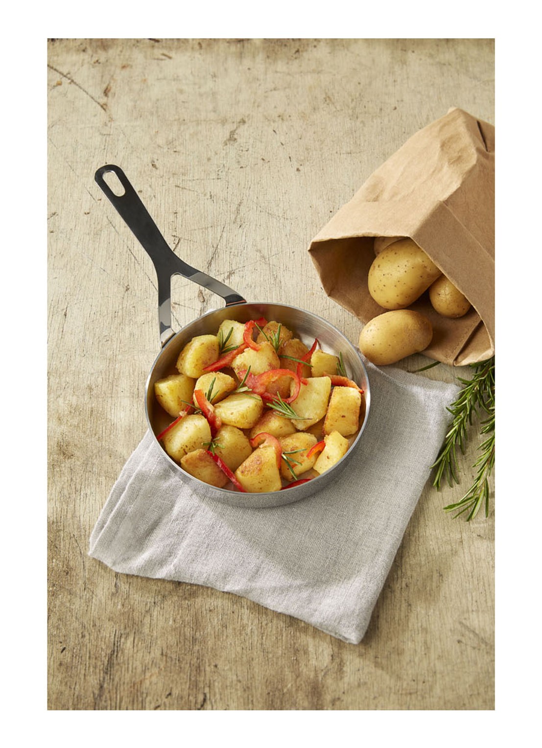 Demeyere Resto 3 koekenpan 14 cm - voorkant 4 zilver