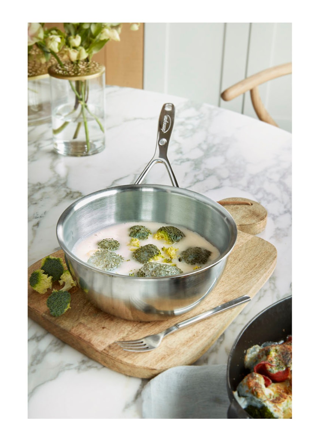 Demeyere Silver 7 conische sauteuse Ø18 cm - voorkant 2 zilver