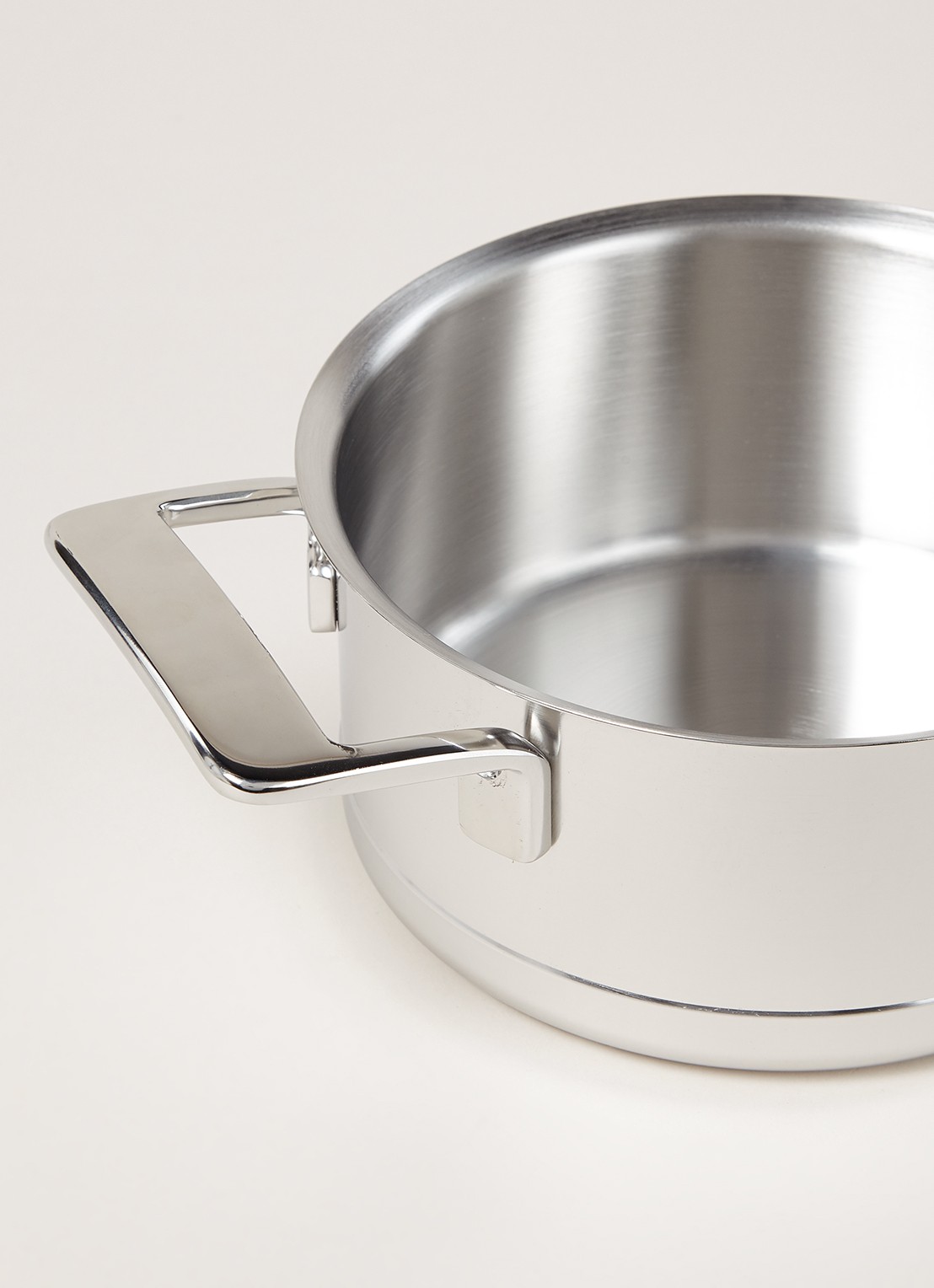 Demeyere Silver kookpan Ø16 cm - detail roestvrijstaal