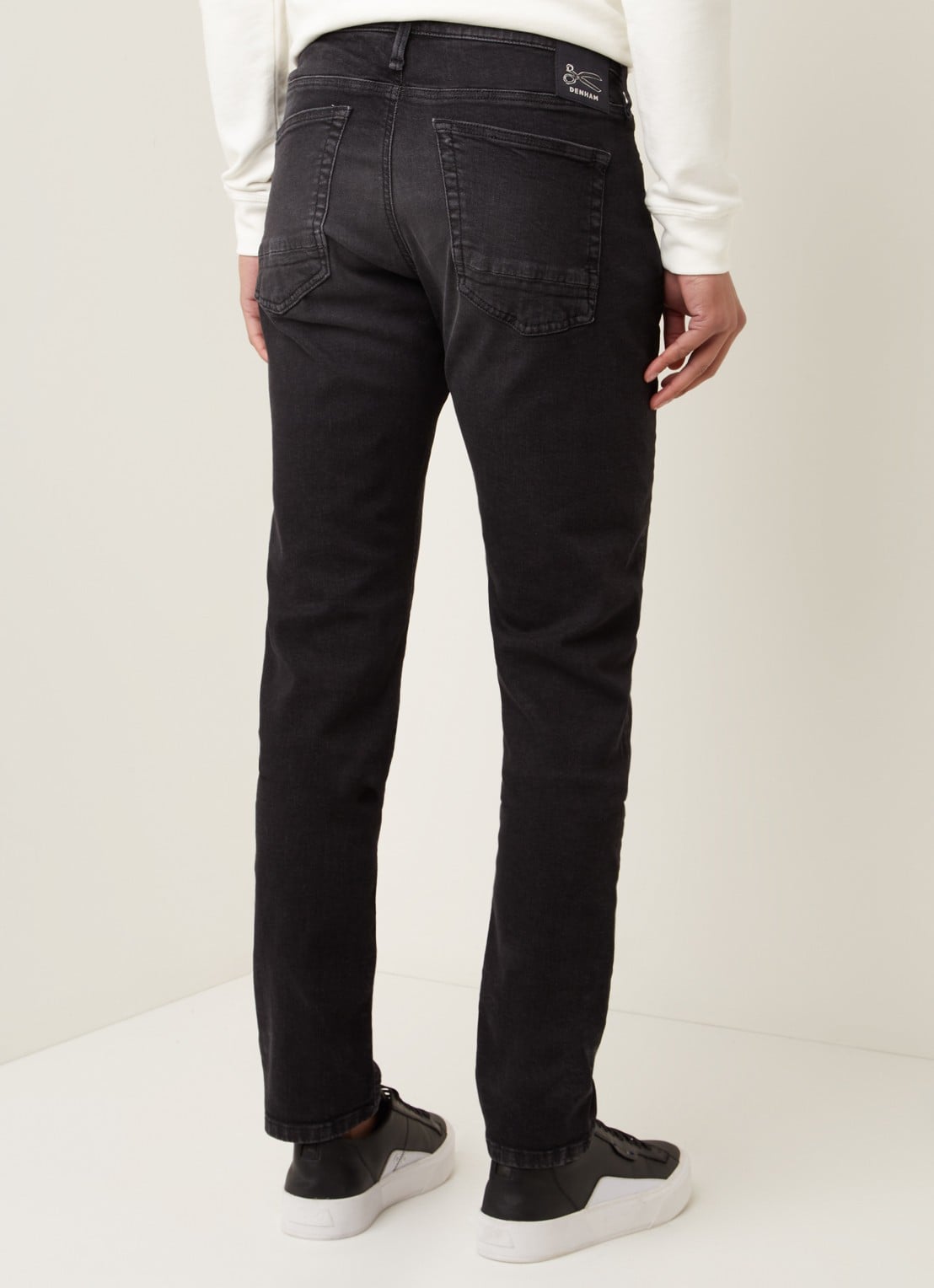 Denham Bolt skinny jeans met gekleurde wassing - achterkant zwart