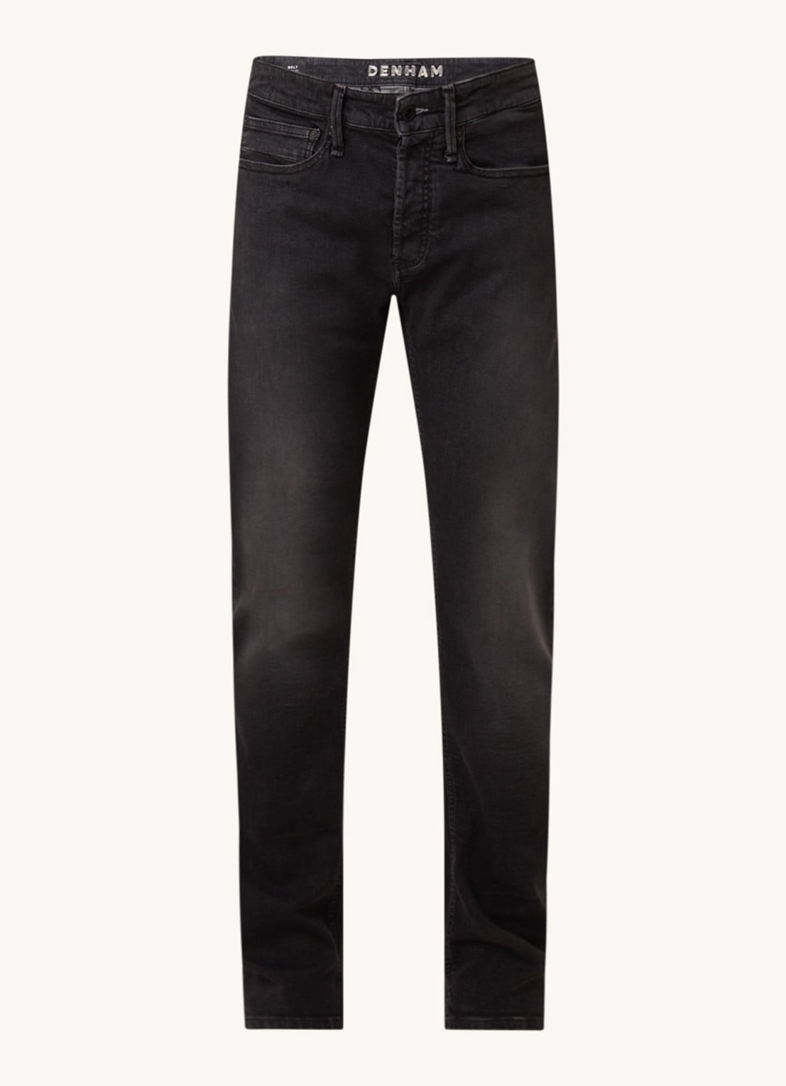 Denham Bolt skinny jeans met gekleurde wassing - voorkant 4 zwart